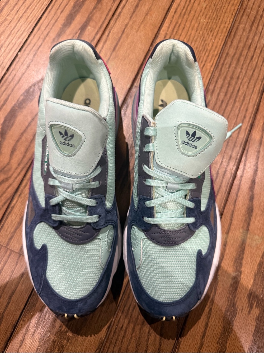 adidas Kids Mint and Navy Low-Top Sneakers
